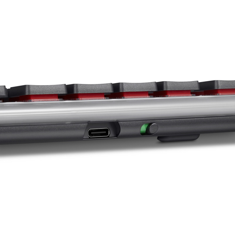 Lenovo Tastiera meccanica wireless multi-mode 8000, layout tedesco, grigio