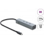 Delock Hub USB Type-C™ 5 porte 10 Gbps con uscita video 8K e PD 3.0 100 Watt (64379)