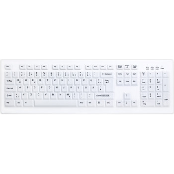 Active Key AK-C8100 Tastiera igienica wireless, sigillata, layout svizzero (QWERTZ), bianco