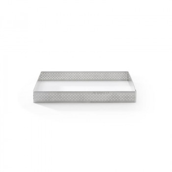 De Buyer Tortiera quadrata perforata in acciaio inox, 17,5 cm (3099.23)