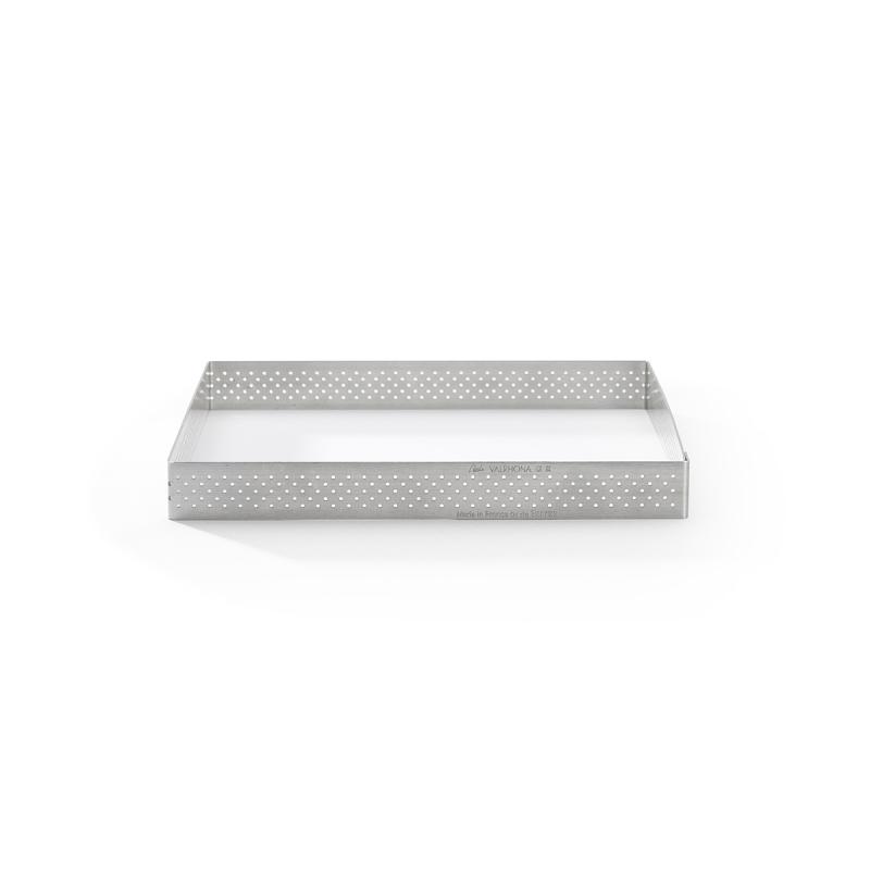 De Buyer Tortiera quadrata perforata in acciaio inox, 17,5 cm (3099.23)