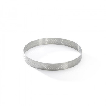 De Buyer Anello rotondo perforato per crostata in acciaio inox, 12,5 cm (3099.05)