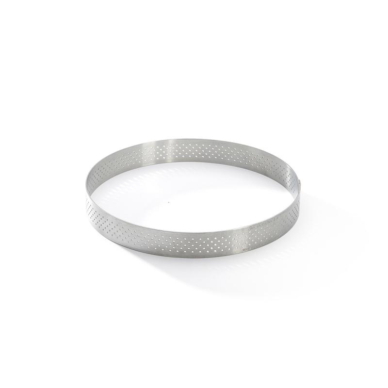 De Buyer Anello rotondo perforato per crostata in acciaio inox, 12,5 cm (3099.05)
