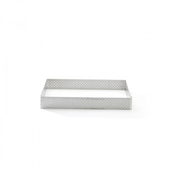 De Buyer Tortiera quadrata perforata in acciaio inox, 7 cm (3099.19)