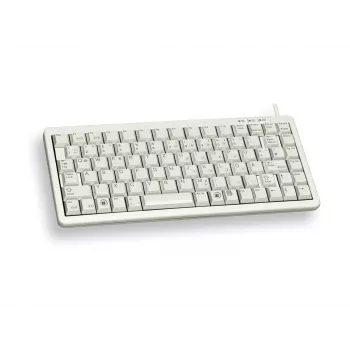 Cherry Slim Line G84-4100 Tastiera compatta, PS/2 + USB, 83 tasti, layout tedesco (QWERTZ), grigio chiaro