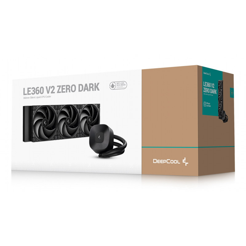 DeepCool LE360 V2 ZERO DARK Dissipatore CPU a liquido AIO, nero