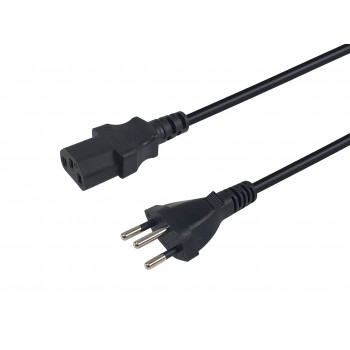 Equip Cavo di alimentazione Swiss T12 a IEC C13, 1,8 m, nero, PVC
