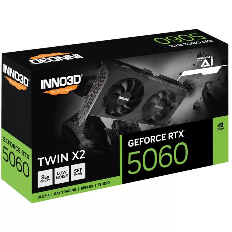 Inno3D RTX 5060 Twin X2 V2 8GB scheda grafica N50602-08D7-198072N
