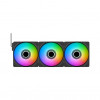 Thermaltake CT140 EX INFINITY ARGB Sync ventola per case 140 mm, nero, confezione da 3