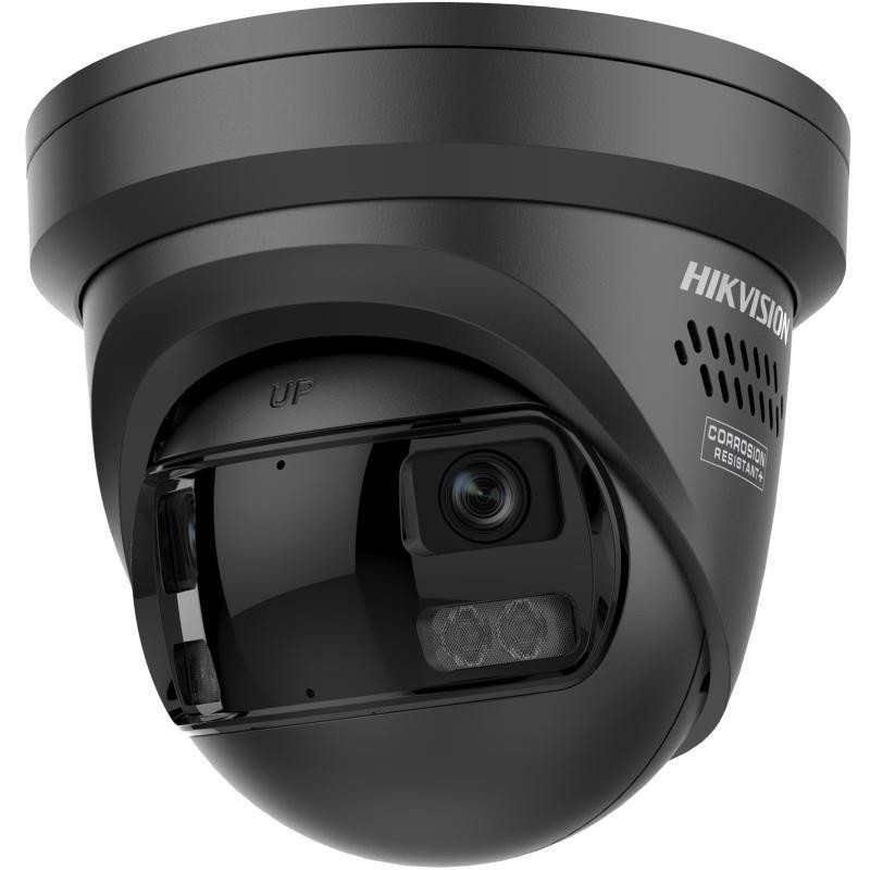 Hikvision DS-2CD2343G2P-LISU/SL telecamera IP dome panoramica 180° 4MP, nero