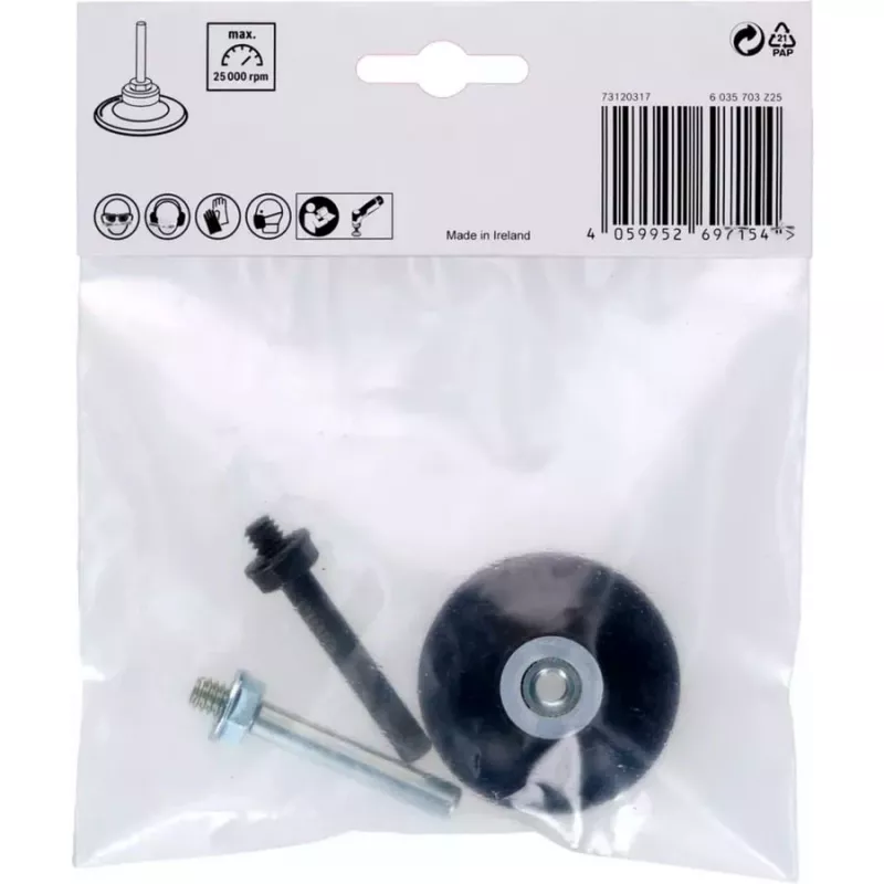Bosch 2608000857 platorello, 50 mm, Quick Lock, nero (per GWG 12V-50 S Professional)