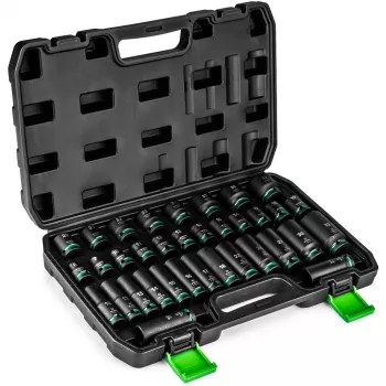 WUBER W33001 Long Impact Socket Set 1/2 inch, 6-Point, 35 pcs