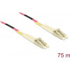 Delock 80156 Cavo in fibra ottica LC Duplex-LC Duplex Multimode OM4, 75 m