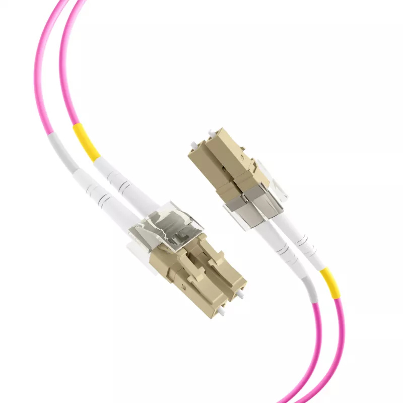 Cavo patch in fibra ottica EFB-Elektronik LC su LC OM4 duplex, 40 m, LSZH, viola