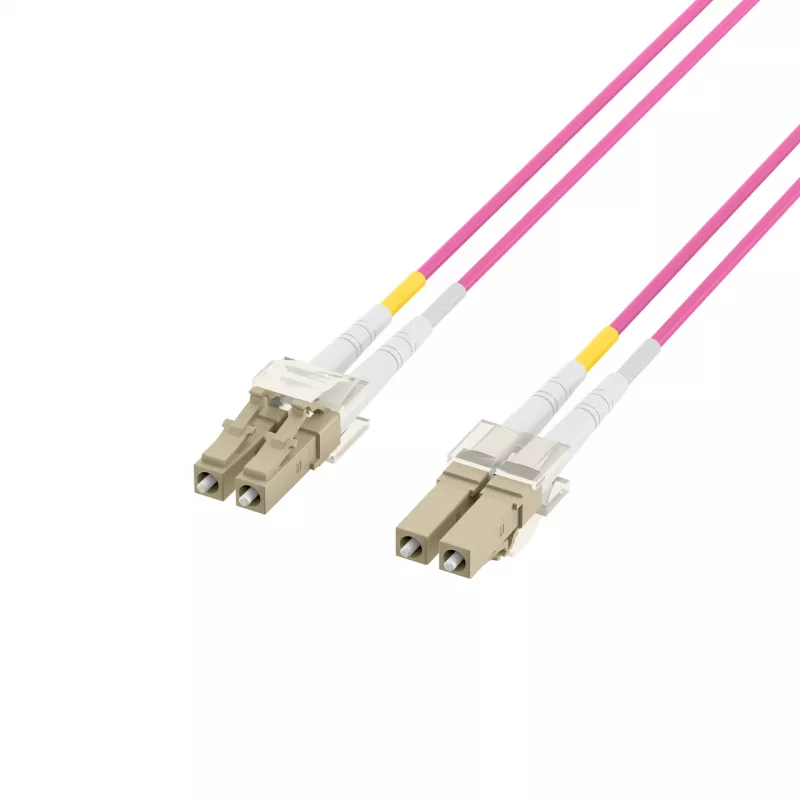 Cavo patch in fibra ottica EFB-Elektronik LC su LC OM4 duplex, 40 m, LSZH, viola