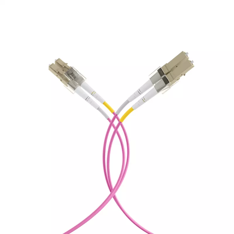 Cavo patch in fibra ottica EFB-Elektronik LC su LC OM4 duplex, 40 m, LSZH, viola