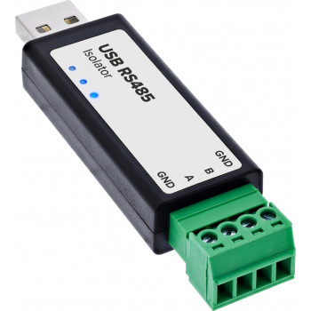 InLine® convertitore USB-seriale RS485 con isolatore, USB-A su terminale 4 pin