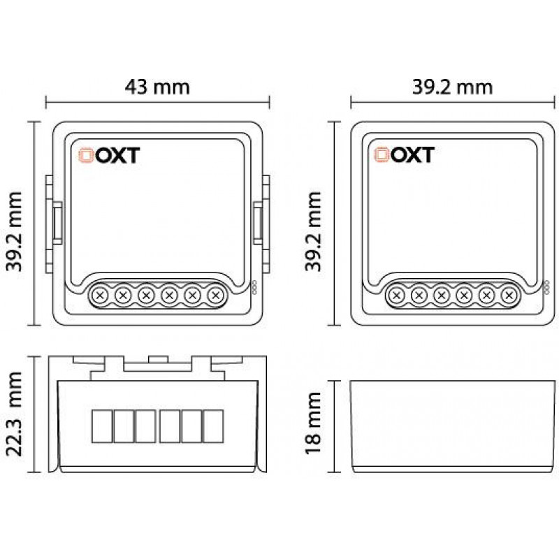 OXT T210GL modulo Wi-Fi Tuya per porta garage, senza sensore