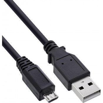 InLine cavo Micro-USB 2.0, connettore maschio USB-A su connettore maschio Micro-B, 1,5 m, nero