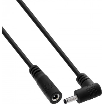 InLine® cavo di prolunga DC, connettore angolare, 3,5 x 1,35 mm, nero, 0,5 m