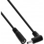 InLine® cavo di prolunga DC, connettore angolare, 3,5 x 1,35 mm, nero, 0,5 m