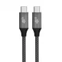 TB cavo USB 3.2 Gen 2 intrecciato USB-C a USB-C, 1 m, 100 W, nero