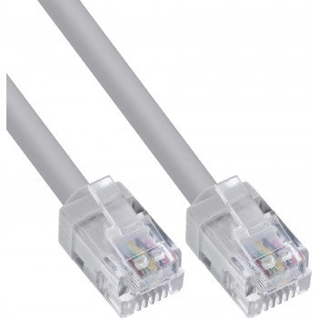 InLine® cavo tondo modulare RJ12, connettore maschio/connettore maschio, 6 fili, 6P6C, 1m