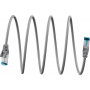 WENTRONIC Cavo patch Cat6a S/FTP RJ45, 0,25 m, grigio