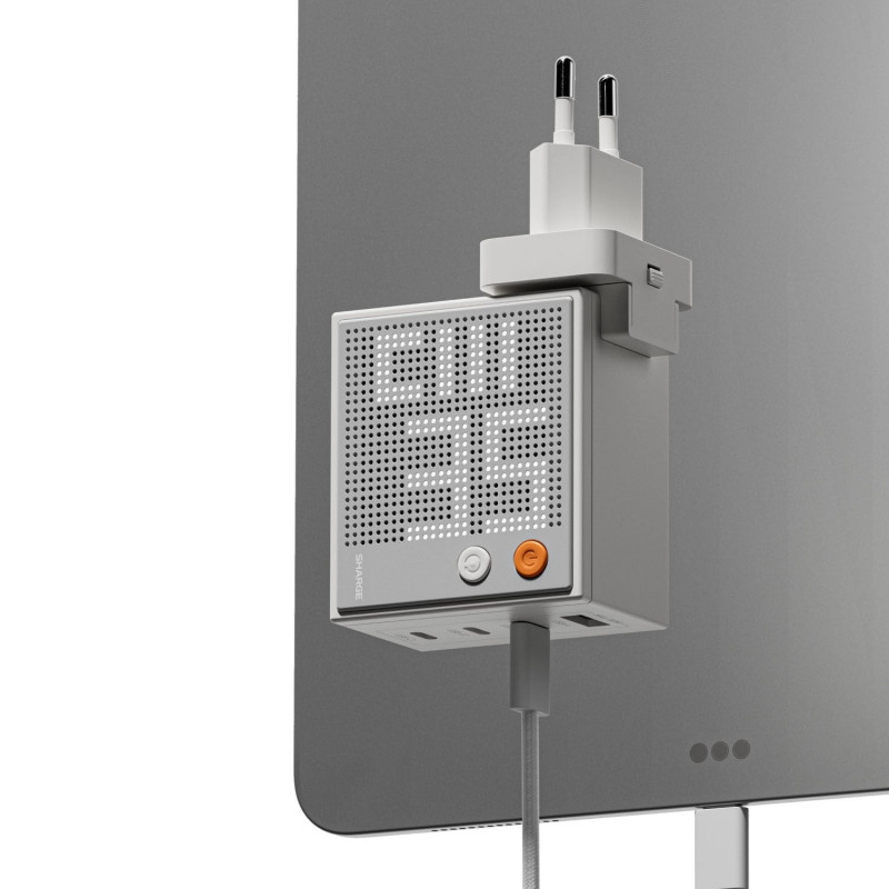 SHARGE Pixel 100 Caricabatterie GaN, 100W, 3x USB-C, 1x USB-A - bianco