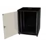 IT-BUDGET armadio di rete 19 pollici SJB, 12U, 600x600 mm (LxP), porta in vetro, pannello posteriore, nero