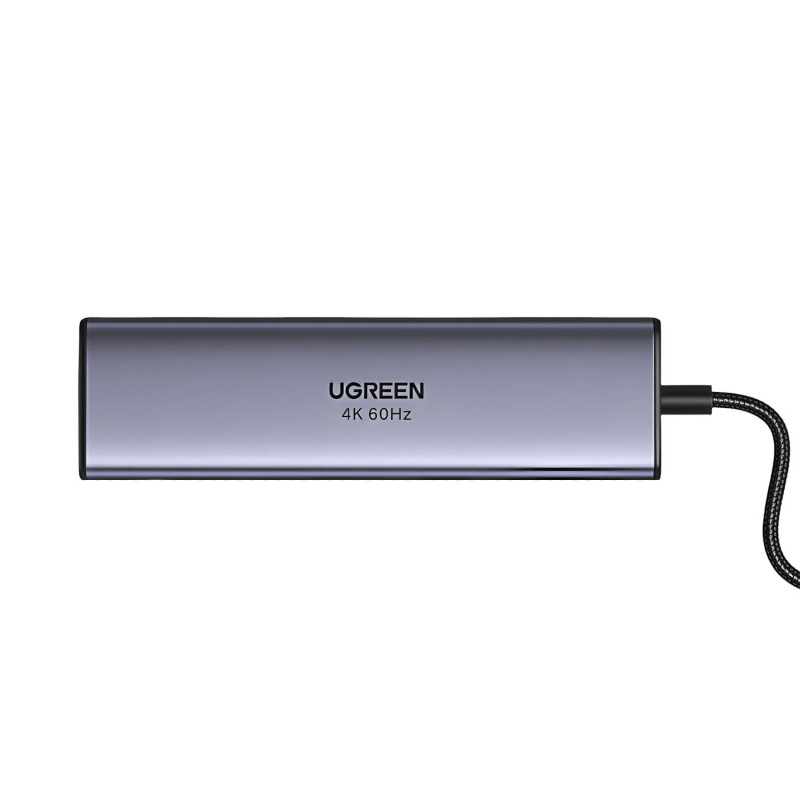 UGREEN 60515 adattatore multiporta USB-C 7-in-1, 4K HDMI, Gigabit Ethernet, 100 W PD, grigio