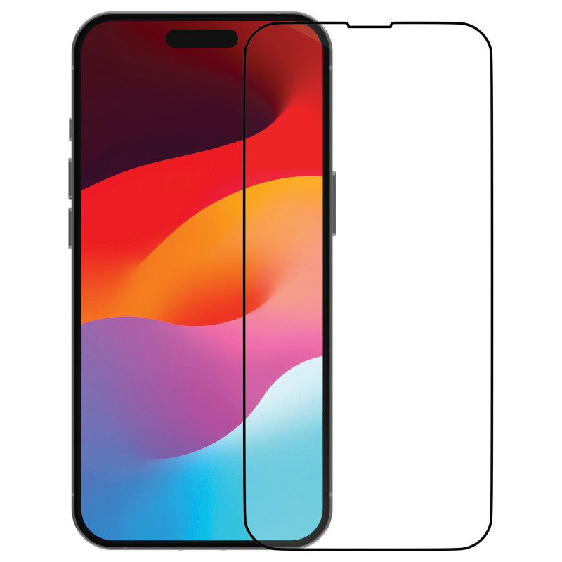 dbramante1928 eco-shield Protezione schermo per Apple iPhone 15, bordo nero