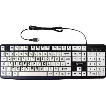 Geemarc KBSV3 tastiera USB, layout tedesco (QWERTZ), bianco