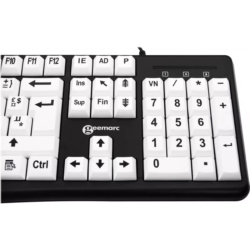Geemarc KBSV3 tastiera USB, layout tedesco (QWERTZ), bianco