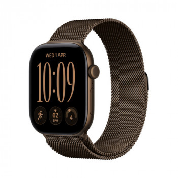 Apple Watch Series 12 GPS + Cellular 42mm cassa in alluminio bronzo scuro con cinturino Milanese Loop bronzo scuro
