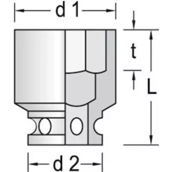 Gedore K 21 46 chiave a bussola a impulsi, attacco 1 pollice, esagono, 46 mm (6183810)