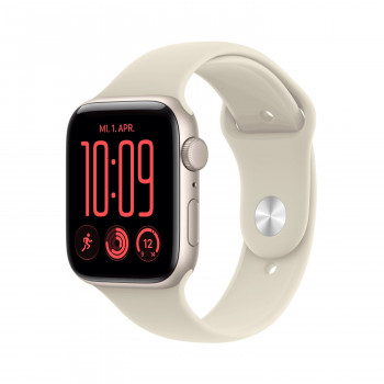 Apple Watch SE 3 GPS 44 mm cassa in alluminio Polarstern con cinturino Sport sabbia – S/M