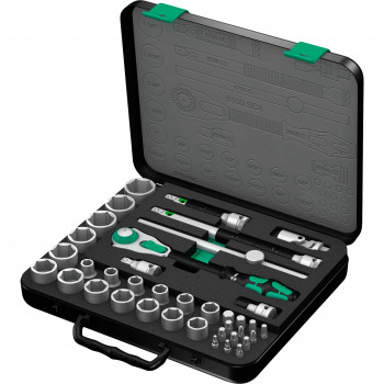 Set di cricchetti a cricchetto reversibile Wera 8100 SC 4 Zyklop, 1/2 pollice, 38 pz. (05003647001)