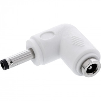 InLine® adattatore DC, 4,0 x 1,7 mm, connettore maschio/femmina, angolare, bianco
