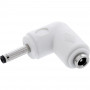 InLine® adattatore DC, 3,5 x 1,35 mm, connettore maschio/femmina, angolare, bianco