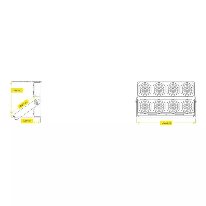 Synergy 21 faretto LED 800 W, IP67, IK08, alluminio, nero, bianco freddo (S21-LED-NB00321)