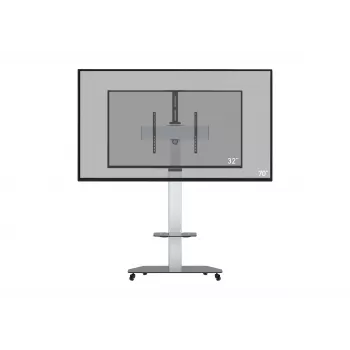 celexon Professional Adjust-3270MP carrello TV per schermi piatti 32-70 pollici, alluminio/vetro satinato, argento