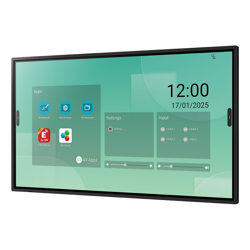Sharp PN-LM431 display interattivo UHD 43 pollici, serie LM, 500 cd/m², touch a infrarossi, 20 punti touch, Android SoC, USB-C, uscita HDMI