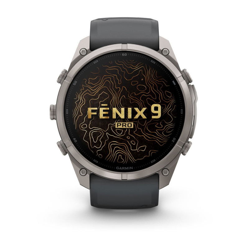 Garmin Fenix 9 Pro – smartwatch 51mm titanio con cinturino in silicone grafite/nero