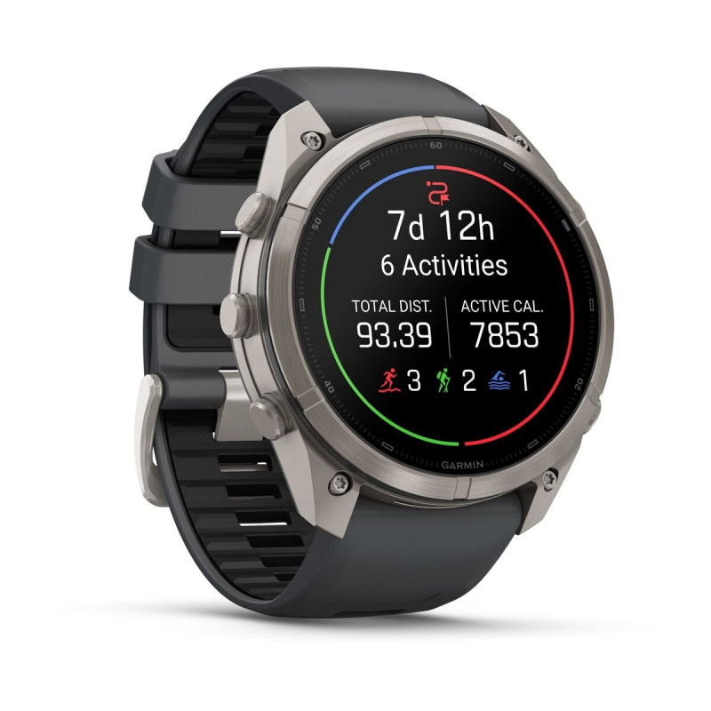 Garmin Fenix 9 Pro – smartwatch 51mm titanio con cinturino in silicone grafite/nero