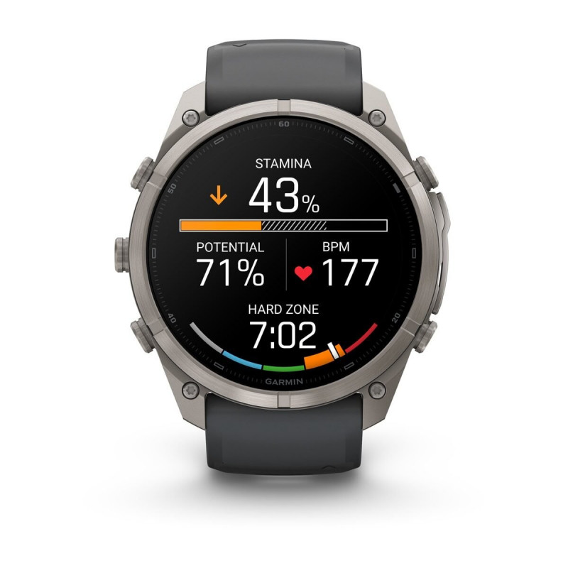 Garmin Fenix 9 Pro – smartwatch 51mm titanio con cinturino in silicone grafite/nero