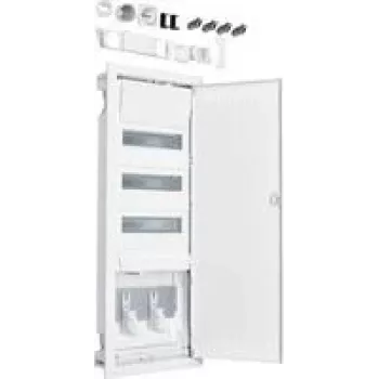 Hager VH603NWH quadro di distribuzione con presa e porta in lamiera d'acciaio