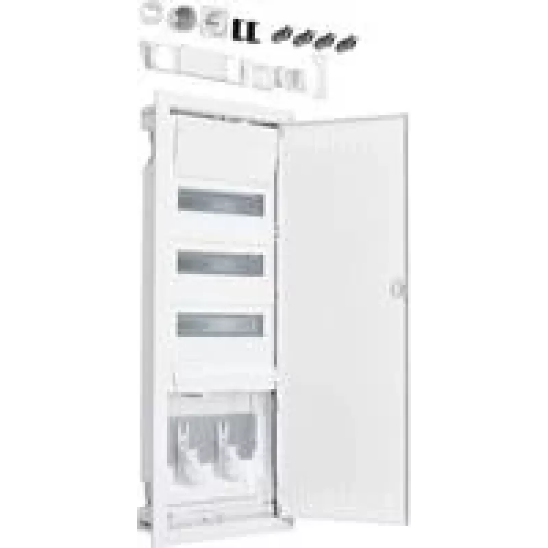 Hager VH603NWH quadro di distribuzione con presa e porta in lamiera d'acciaio