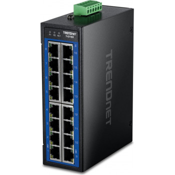 TRENDnet TI-G160 Switch industriale Gigabit 16 porte per guida DIN