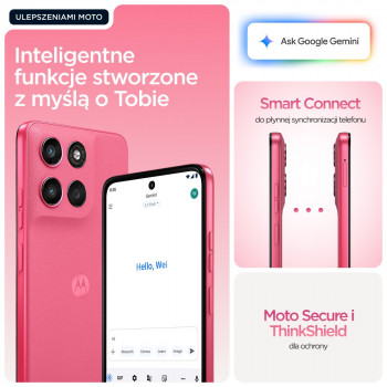 Motorola moto g57 power 5G smartphone 12GB/256GB, 6,72 pollici, 7000 mAh, Dual-SIM, Android 16, rosa